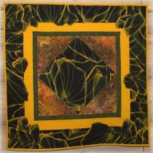 Jungle Fever appliqued wall quilt by Linda Chappell.