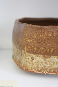 Detail of a stoneware bowl by Bob Briscoe.