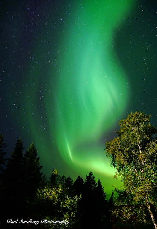 Aurora Over Caribou Lake by Paul Sundberg.