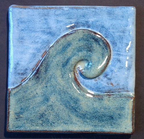A wave tile by Melissa Wickwire.