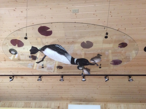 Keith Morris created this underwater loon sculpture for Chik-Wauk's new Nature Center.