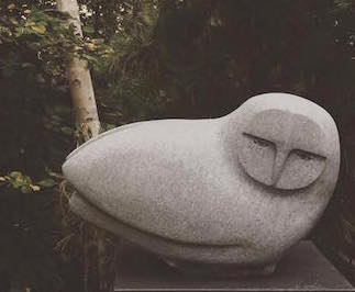 Owl sculpture by Lee & Dan Ross.