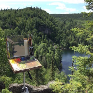 Two views of a landscape. This photo was taken at last year's Painting and Paddling workshop.