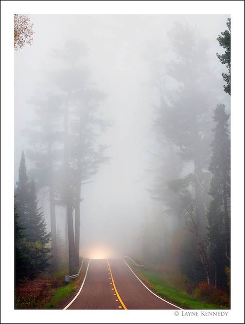 Fog on the Gunflint Trail by Layne Kennedy.