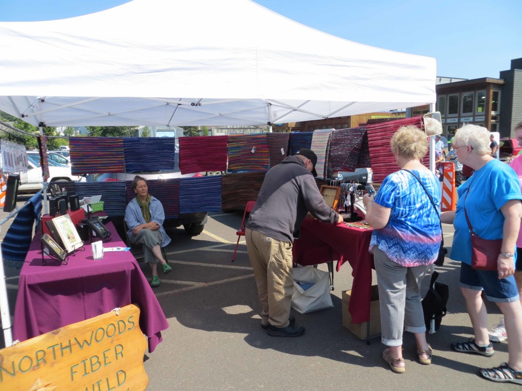 The Northwoods Fiber Guild has a booth at the Cook County Market.