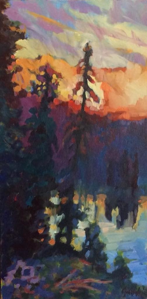 Jasper Lake Sunset by David Gilsvik.