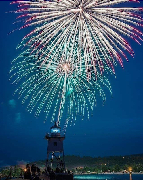 Fireworks on tap in Tofte, Grand Marais and Grand Portage on July 4th, starting at dark. Photo courtesy of the Lake Superior Trading Post.