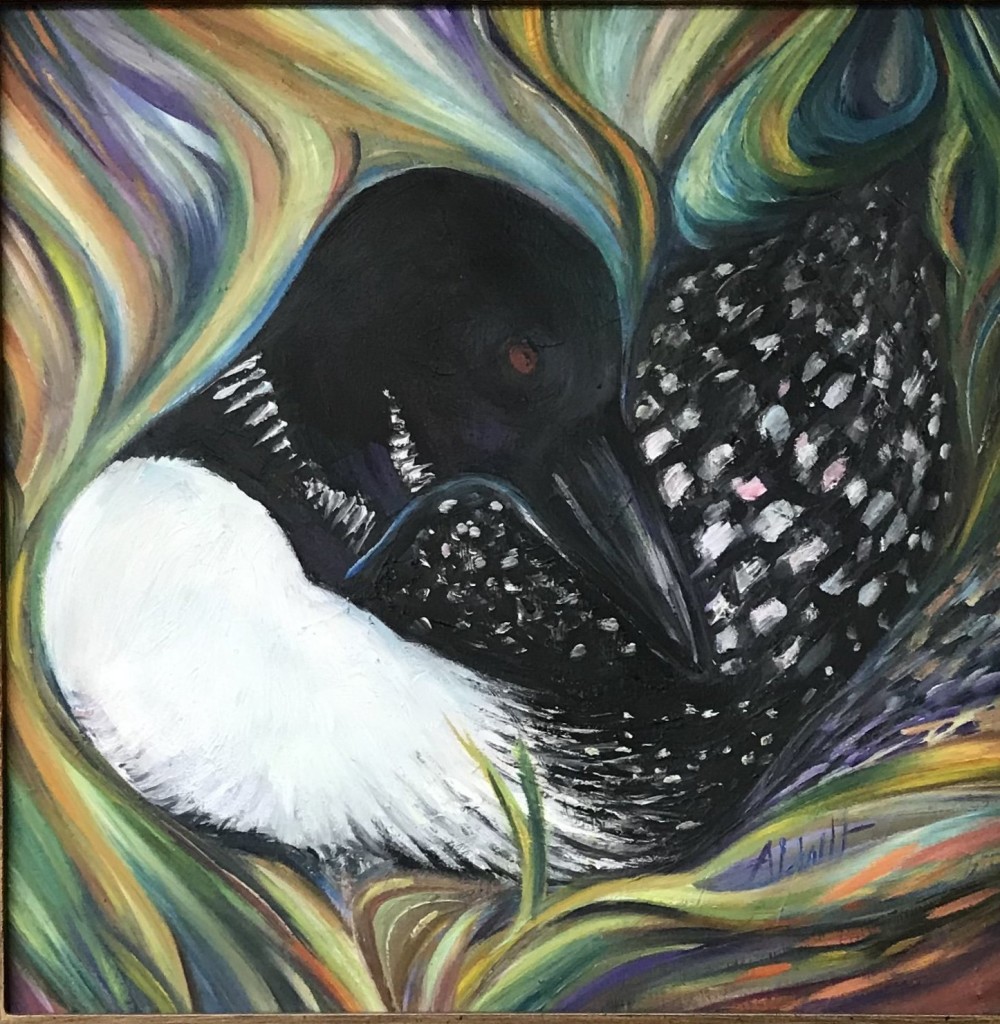 "Nesting Loon" by Anna Hess.