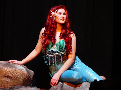Aurora Schelmeske as Ariel in Disney's Little Mermaid, which is in the its final week at the Arrowhead Center for the Arts.