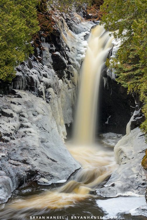 Icy waterfalls by Bryan Hansel.