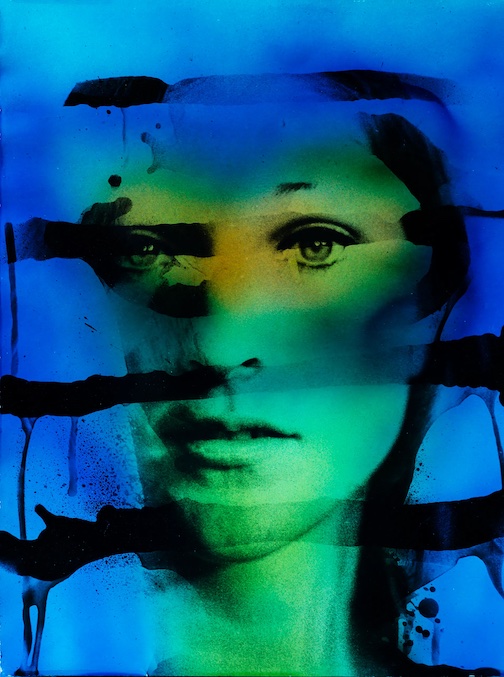 Face 2, Blue and Green by Kali.