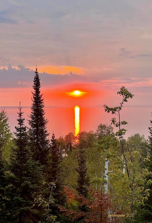 A beautiful sunrise on Lake Superior, Silver Bay by Kimberly Buchanan.