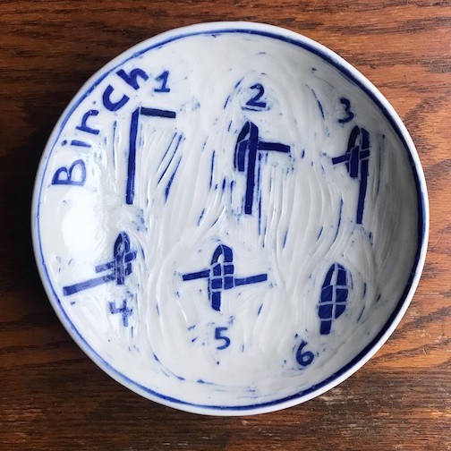 This handmade porcelain bowl by Kelley Young Dixon is headed for the Wall of Craft at North House Folk School. She worked as a potter at the Grand Marais Art Colony when she lived here.