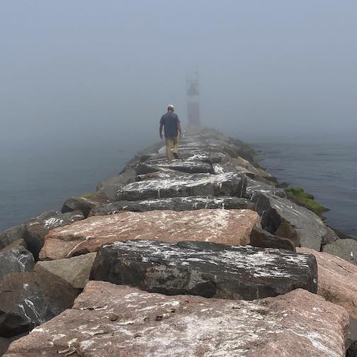 Foggy morning in Montauk. Photo by Dave and Amy Freeman.