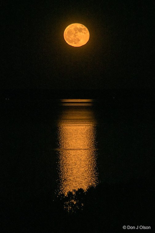 Full moon over Lake Superior. Photo by Donald Jay Olson.