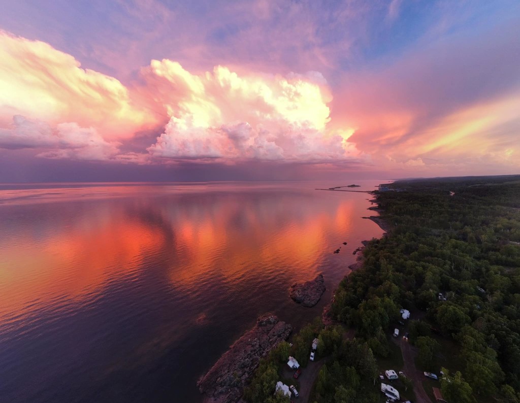 Amazing clouds over the lake tonight. Photo by Kjersti Vick.