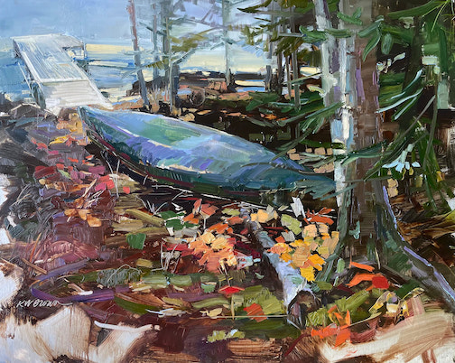 Seasons End, oil, by Krystal Brown, She will be the juror for the Plein Air Competition the s year.