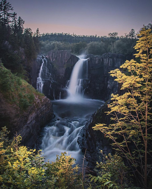 The High Falls in late summer by Matt Berkholz.