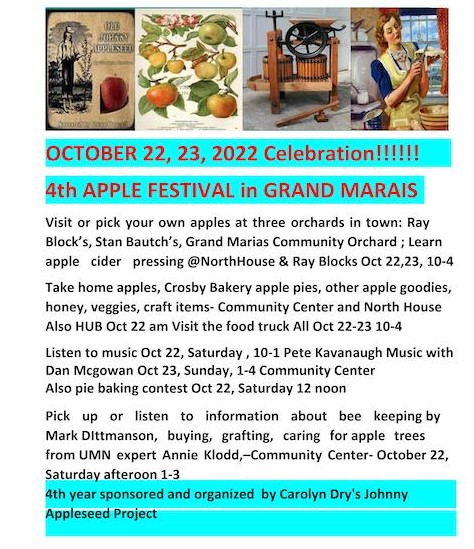 There are lots of activities planned for the 4th annual Grand Marais Apple Festival.