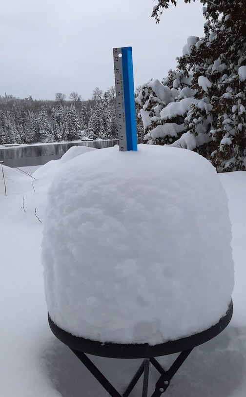 15 inches at Hungry Jack Outfitters on November 14. Photo by Nancy Seaton.