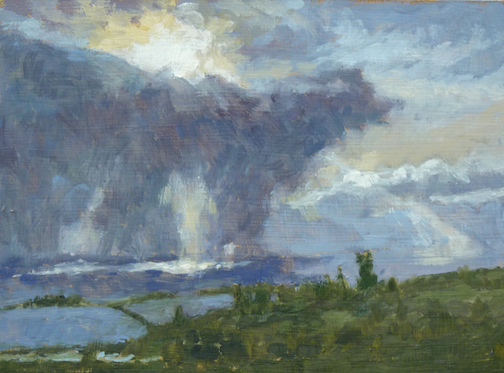 Storm leaving Pincushion Mountain by Paula Gustafson.