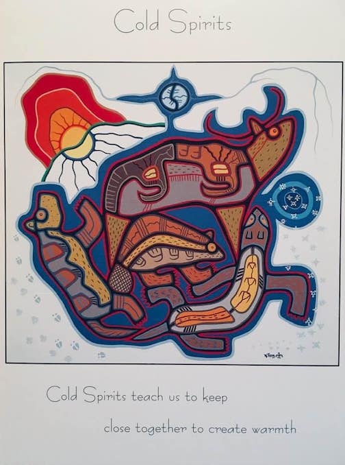 Cold Spirits teach us to keep close together to create warmth by Roy Thomas.