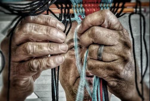 Fiber Week at North House Folk School opens Feb 13. Anishinaabe artisan Leon Ozaawaagosh Valliere will teach traditional Ojibwe finger weaving.
