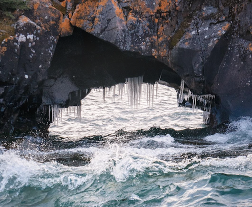 Lake Superior cave by Matthias Mullin.