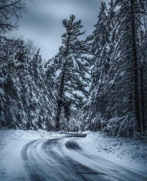 Moody winter drive by Tim Graul.