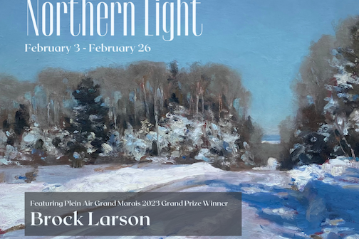 Plein air painter Brock Larson opens an exhibit at the Johnson Heritage Post on Friday.