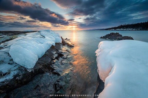 Sunset over Lake Superior by Bryan Hansel.