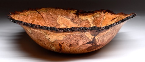 Wood-turned cherry bowl by Lou Pignolet.