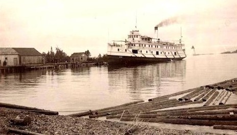 A picture from the past. The Easton docks in Grand Marais in the early days Photo courtesy of the Cook County Historical Society. Historic Walking Tours of the harbor are held weekly  at 1 pm Saturdays.