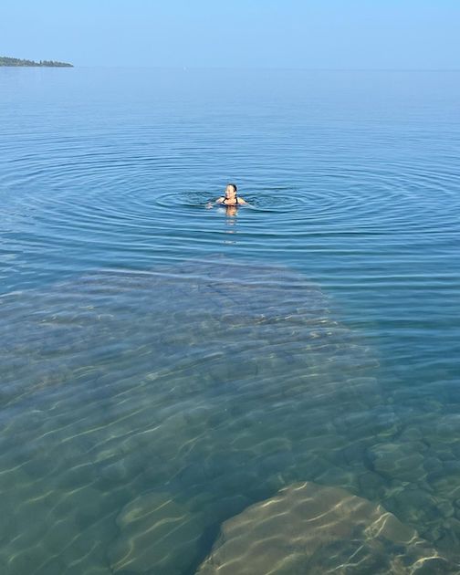 Lake Superior swim by Maria Isley.