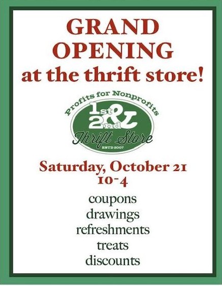 The Grand Opening for the new 1st and 2nd Store is on Saturday.