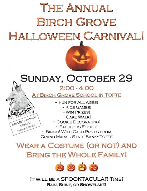 The annual Birch Grove Halloween Carnival is Sunday, Oct. 29.