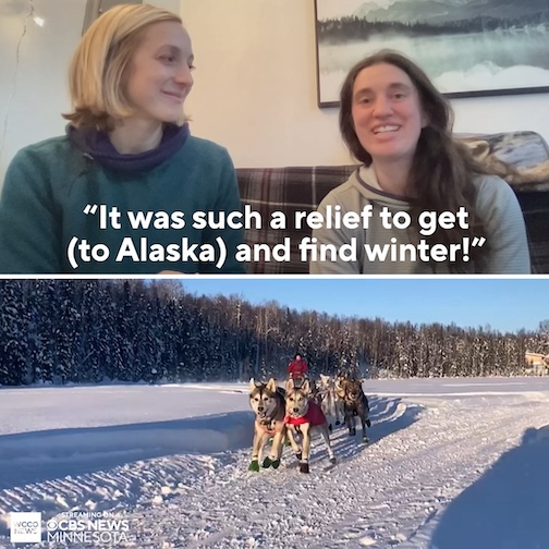 Anna Hennessy, left, and Erin Altemus are interviewed on CBS about competing in the upcoming Iditarod, To read more and listen, click here.