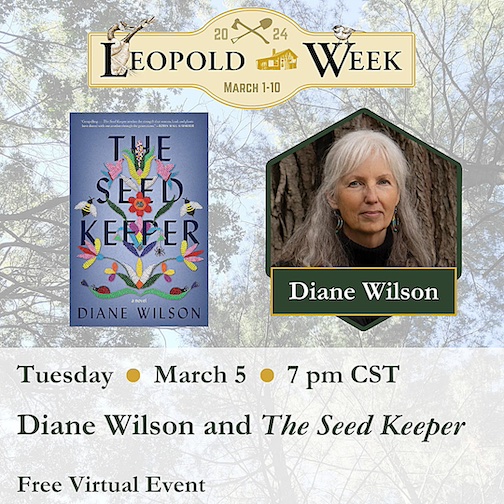 Diane Wilson to give a free, virtual presentation on March 5. To register, click here.