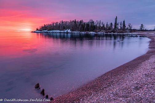 Spring sunrise at the Point by David Johnson.