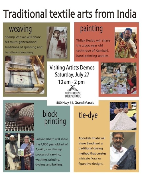 Textile artists from India coming to North House.