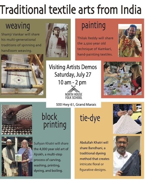 Textile artists from India coming to North House.
