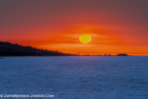 Sunrise over Grand Marais by David Johnson.