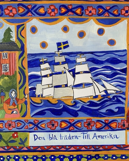 Alison Aune-Hinkel will be exhibiting in the folk painting exhibition at the Bonadsmuseum in Unnaryd Sweden opening May 31.
