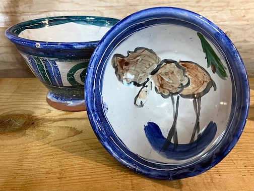 Moose rattle bowl by Joan Farnam.