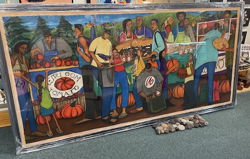 This painting by Carolyn Sue Olson will be installed in the community woom at the Whole Foods Coop in Duluth the Whole Foods Coop in Duluth.