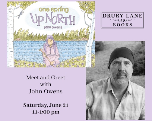 Author John Owens will be at Drury Lane Books on Saturday at 11 am.