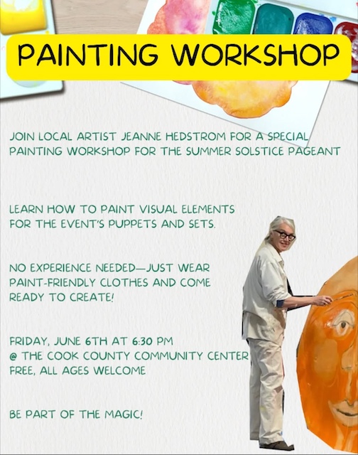 Jeanne Hedstrom will hold a painting workshop on Friday.