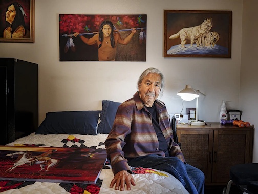 Leonard Peltier is interviewed from his home on Turtle Mountain, ND. Listen to it here.