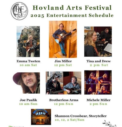 Live music is on tap at the Hovland Art Festival July 5-6.