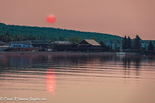 Smoky sunset by David Johnson.